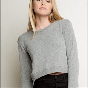 Brandy Melville Cropped Gray Sweater